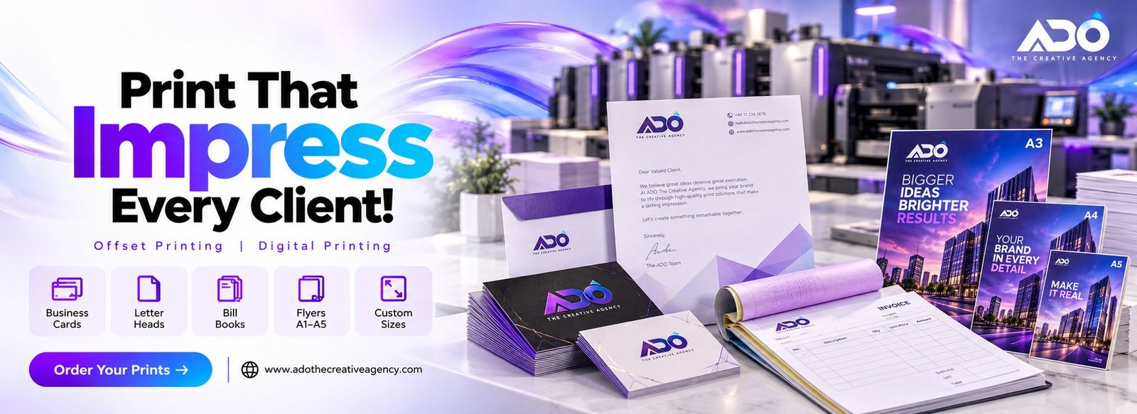 Print that impresses every client – printing by ADO The Creative Agency