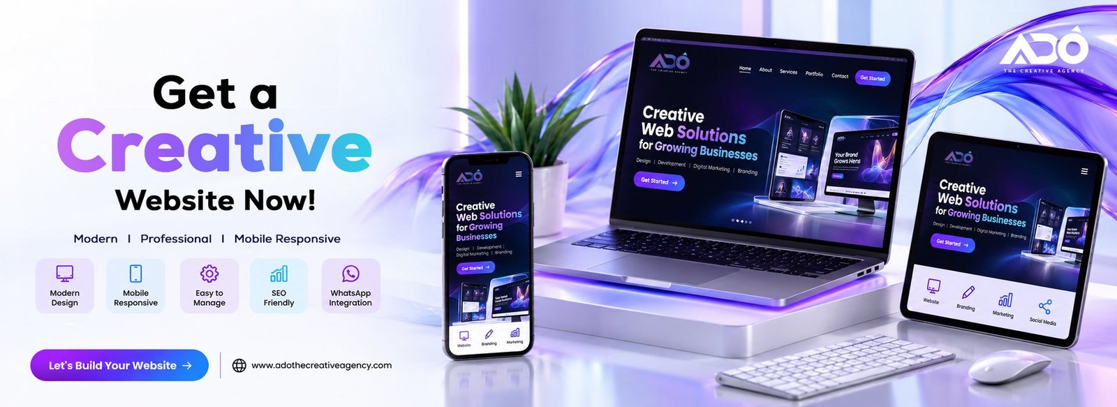 Get a creative website now – ADO The Creative Agency