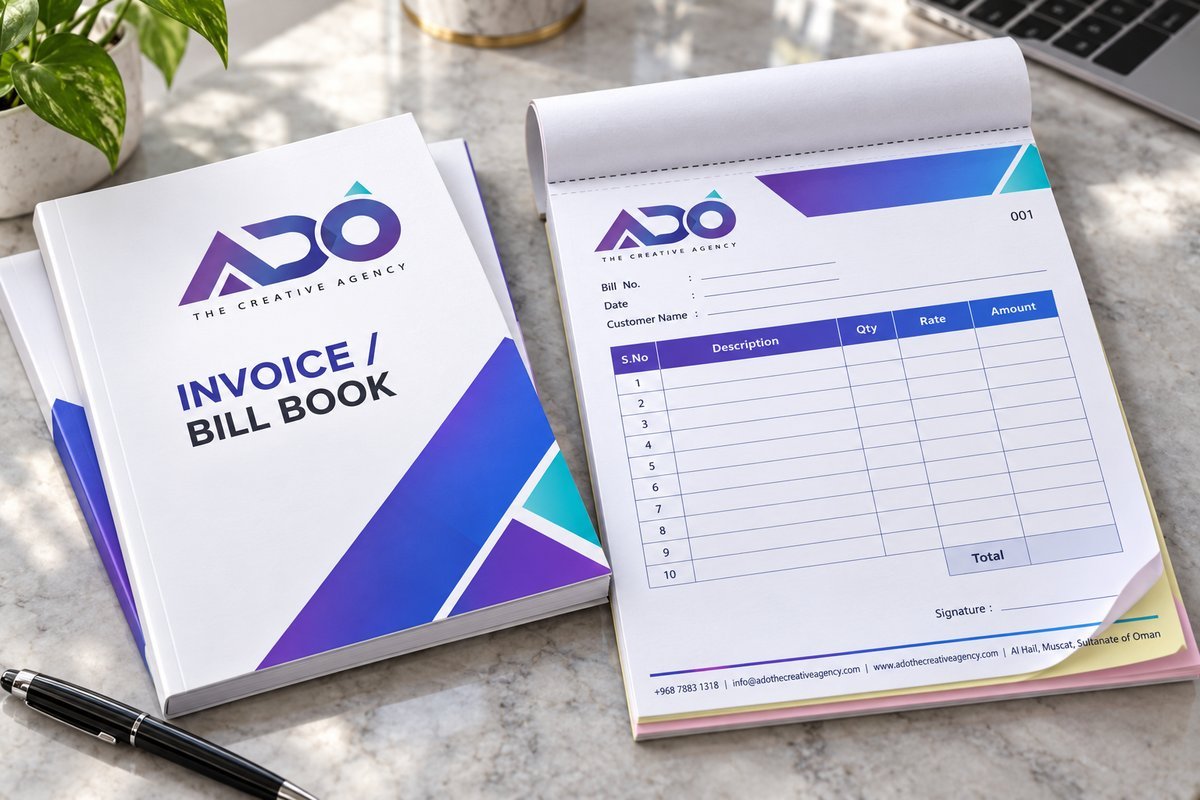 Bill book printing in Oman - ADO The Creative Agency