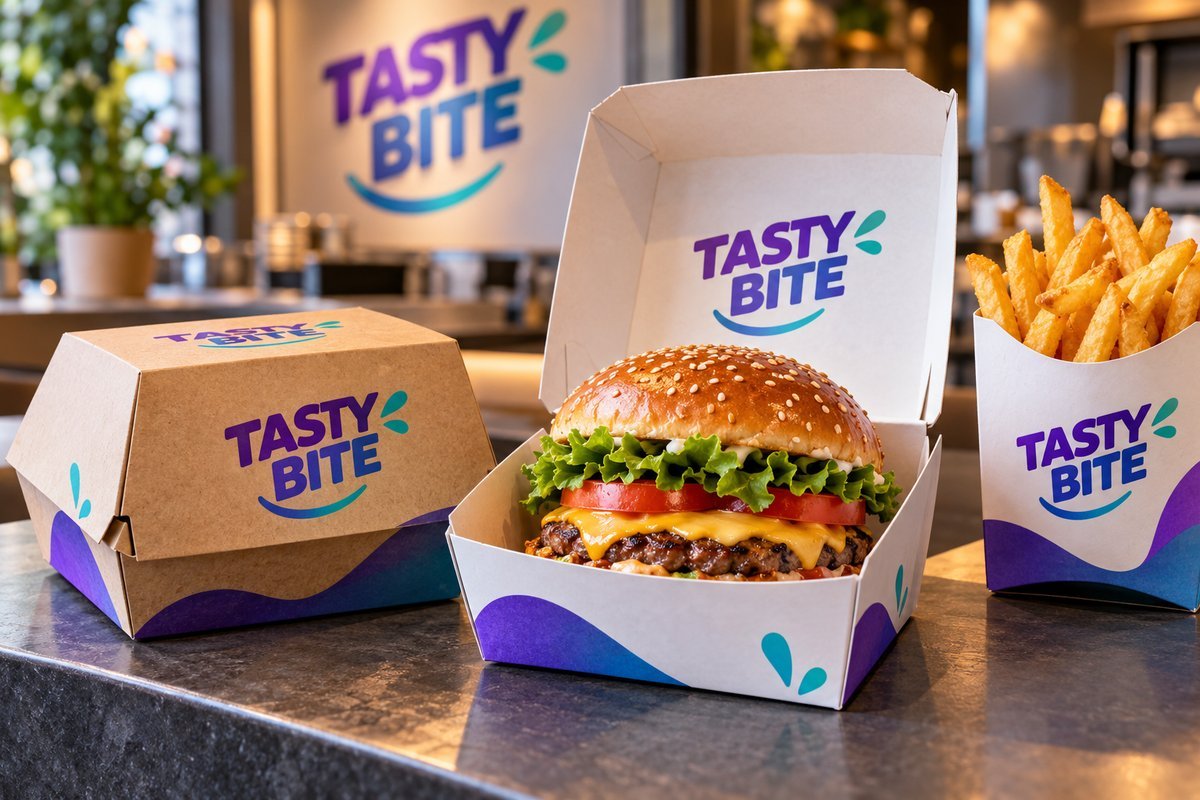 Custom printed burger box in Oman - ADO The Creative Agency